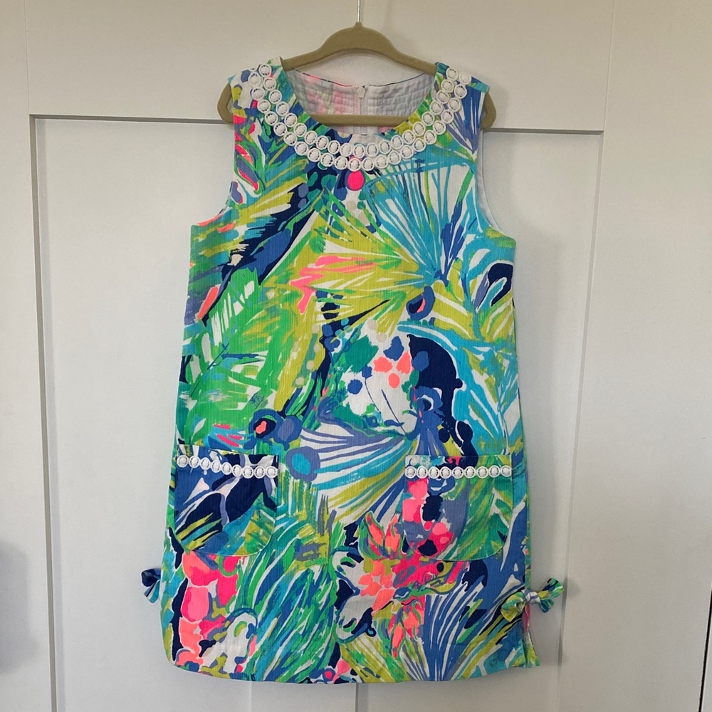 Lilly Pulitzer Little Lilly Vibrant Tropical Print Dress size 7